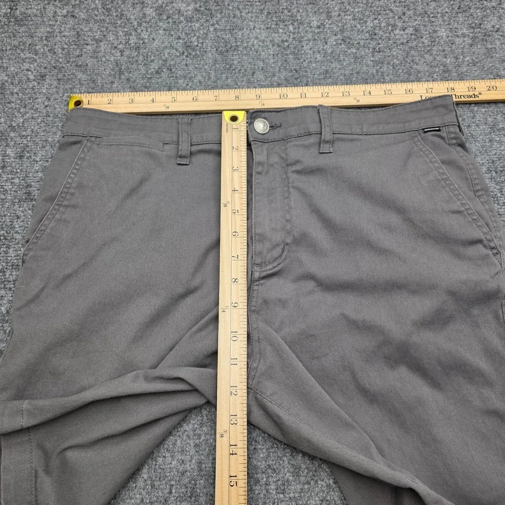 Quiksilver Mens Chino Shorts‎ Sz 34 Regular Gray Casual Flat Front Twill Stretch